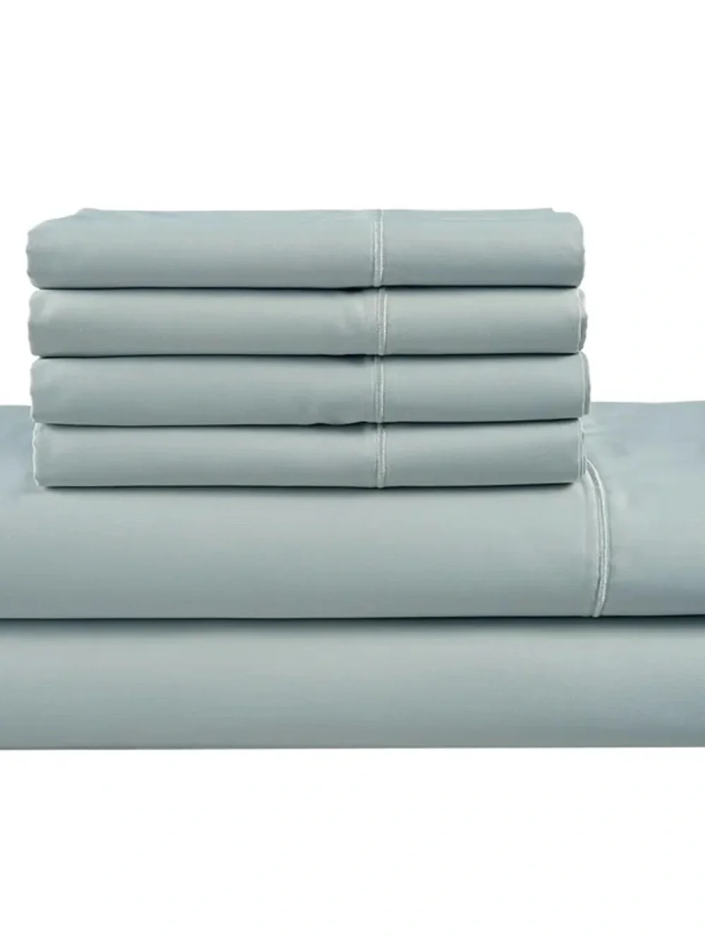 Hotel Signature King 800 TC 100% Cotton Sateen Sheet Set 6 Pc Mint Lt Blue NEW